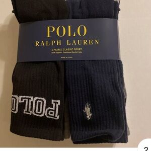 NWT Ralph Lauren 6 pair classic sport socks